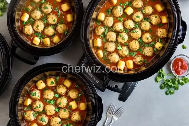 Slow Cooker Tuscan Chicken Meatballs With Gnocchi