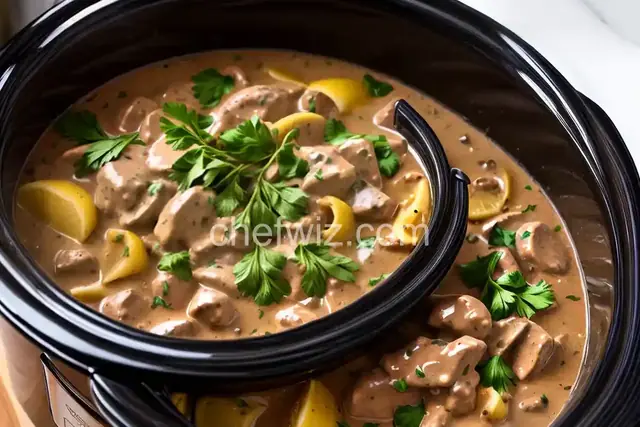Slow Cooker Venison Stroganoff