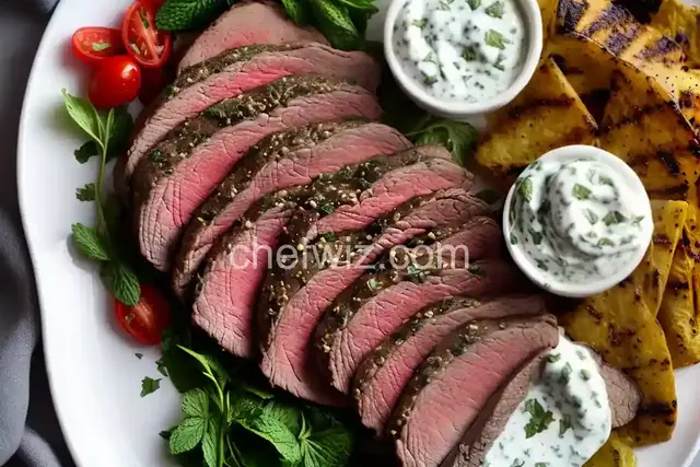 Slow-Grilled Leg of Lamb with Mint Yogurt and Salsa Verde