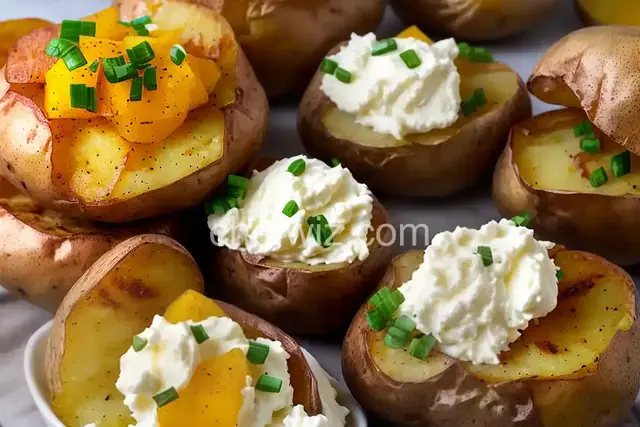 Smashed Potatoes and Cream Cheese