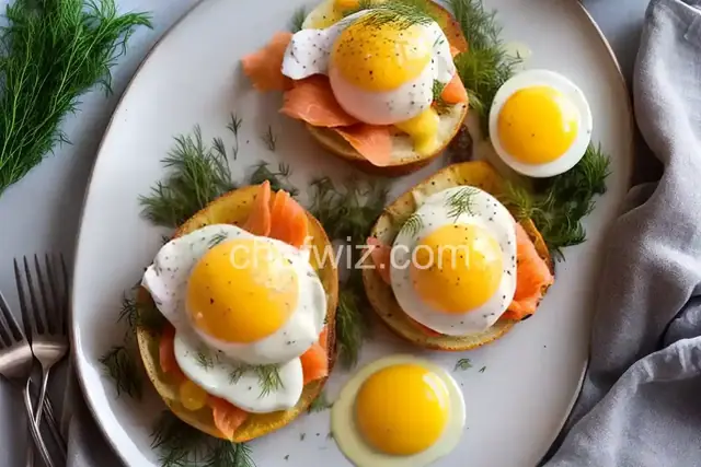 Smoked Salmon Eggs Benedict With Dill Hollandaise Recipe