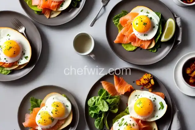 Smoked Salmon Eggs Benedict for Two