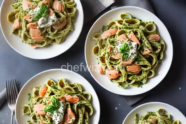 Smoked Salmon Pesto Pasta