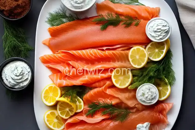 Smoked Salmon Platter with Dill Sour Cream