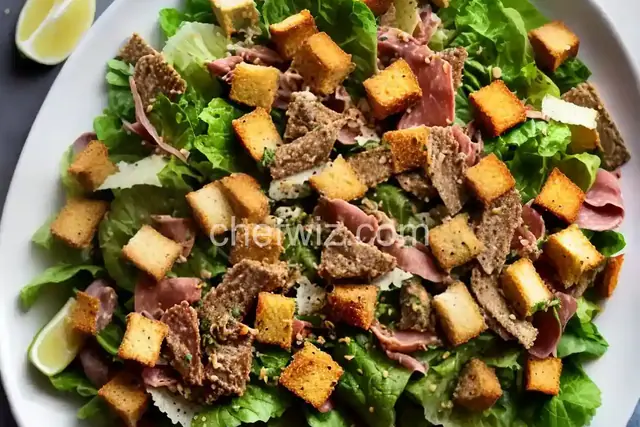 Smoked Sardine Caesar with Salumi and Pan-Croutons