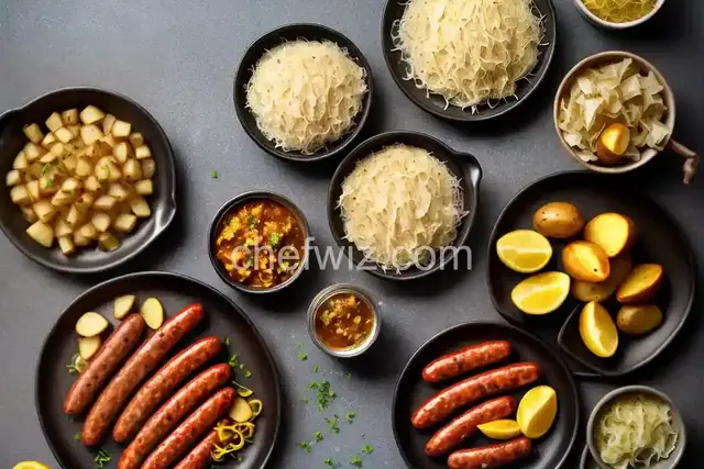 Smoked Sausage with Potatoes, Sauerkraut & Ale