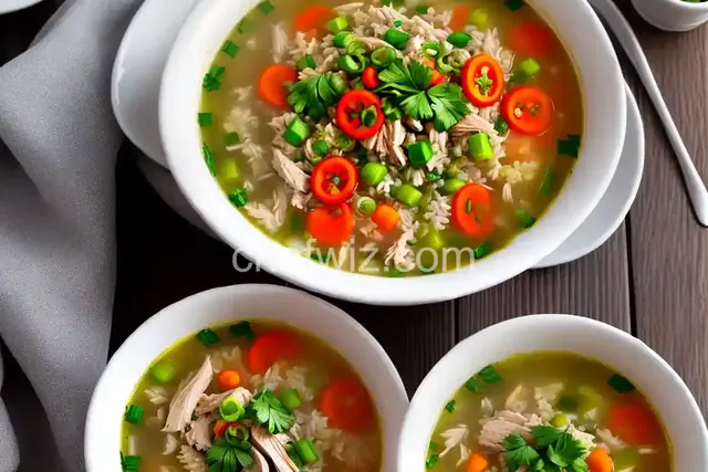 Smoked Turkey Rice Soup