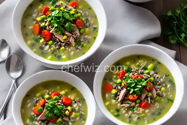 Smoked Turkey Wild Rice Soup