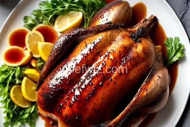Smoked Whole Chicken with Honey BBQ Sauce