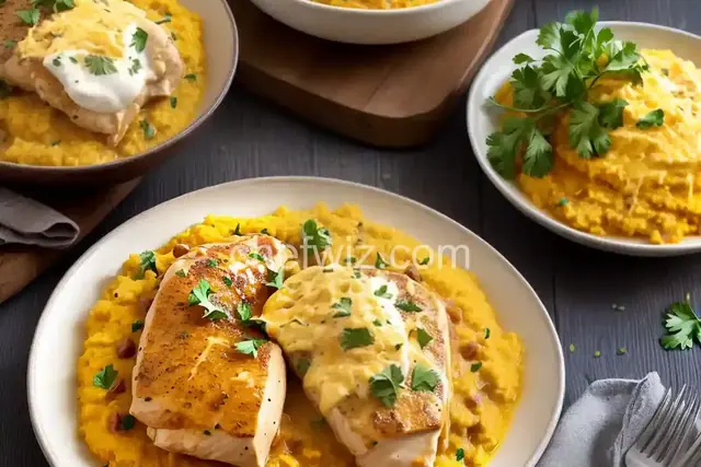Smothered Chicken With Cheesy Polenta