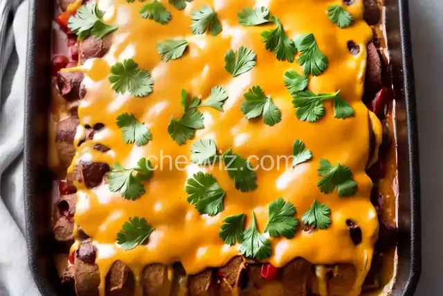 Smothered Chimichanga Casserole