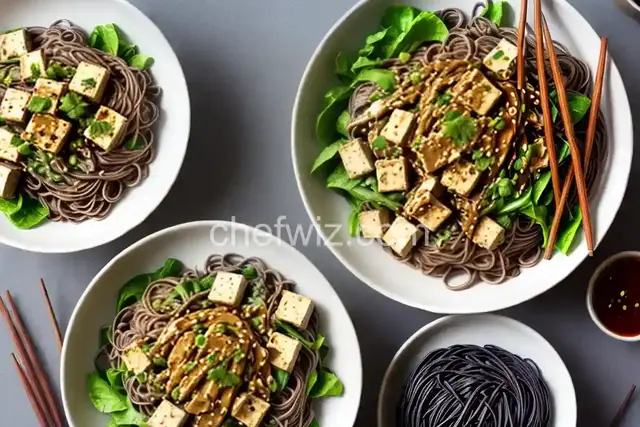 Soba With Tofu and Miso-Mustard Dressing