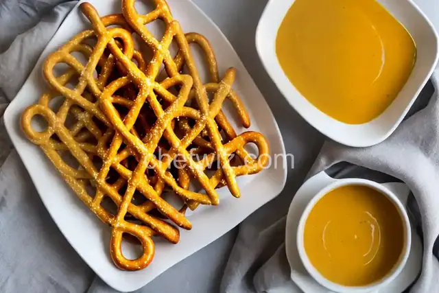 Soft Pretzel Sticks with Honey Mustard Dipping Sauce