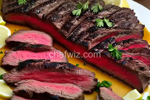 Soft Steak (Marinated Skirt Steak with Bleu Cheese)