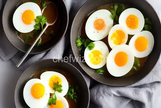 Soft boiled egg, cooked in microwave