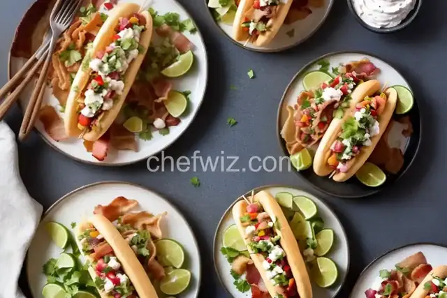 Sonoran Hot Dogs with Bacon, Pico de Gallo, and Avocado