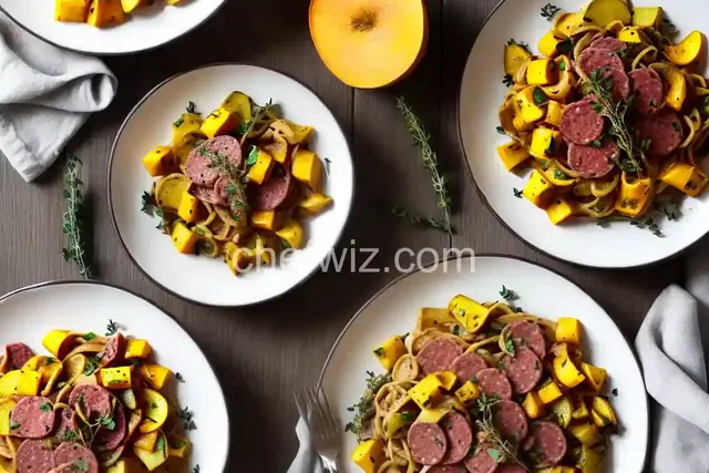 Soppressata Pasta with Delicata Squash and Thyme