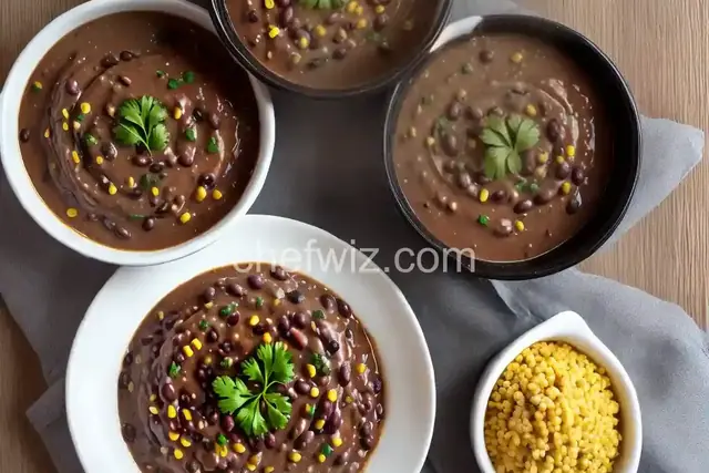 Sos Pwa Nwa and Mayi Moulen (Black Bean Sauce and Cornmeal)