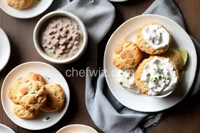 Sour Cream Biscuits With Sausage Gravy