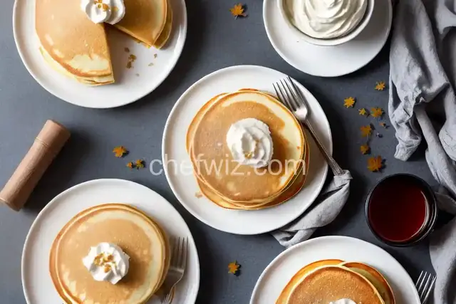 Sour-Cream Pancakes With Sour-Cream Maple Syrup