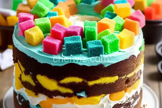 Sour Patch candy box cake