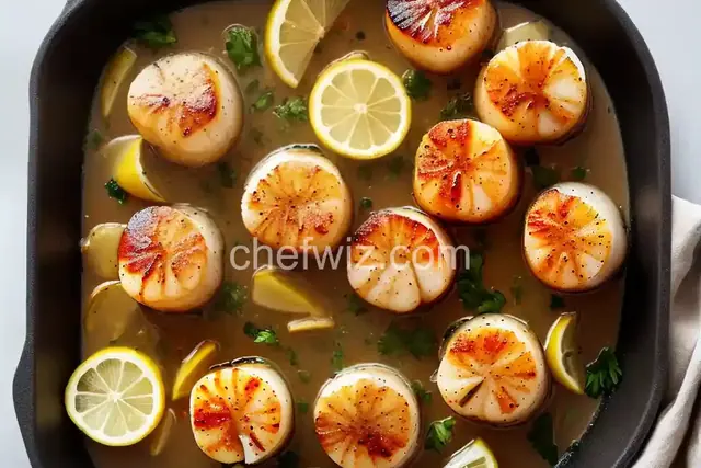 Sous Vide Scallops with Garlic and Lemon Butter
