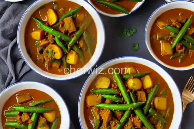 South Indian Potato-Okra Curry (Bhindi Curry)