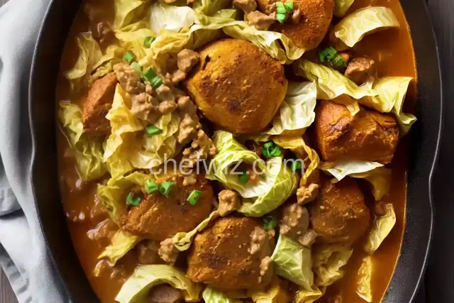 Southern style cabbage and neckbones
