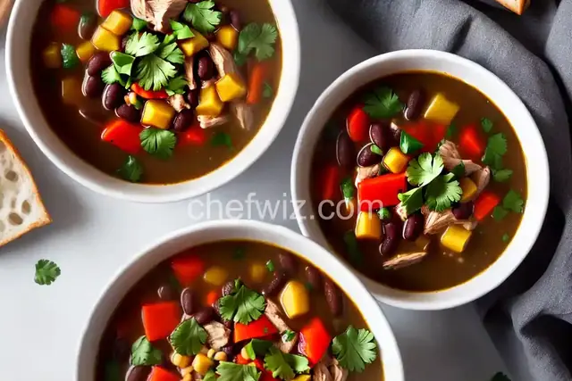 Southwest Black Bean Chicken Soup