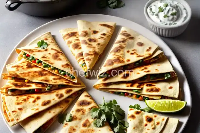 Southwest Quesadilla with Cilantro-Lime Sour Cream