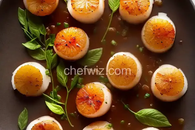 Soy Citrus Marinated Scallops