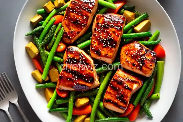 Soy-Glazed Chicken and Tofu with Spring Vegetables