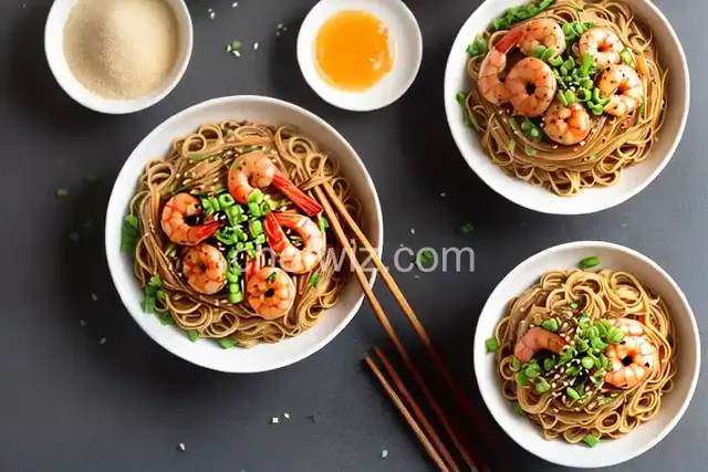 Soy Sauce Chow Shrimp Egg Noodles