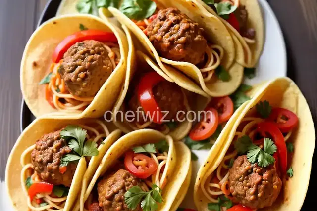Spaghetti & Meatball Tacos