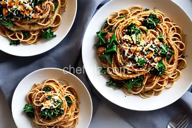 Spaghetti Aglio e Olio With Lots of Kale