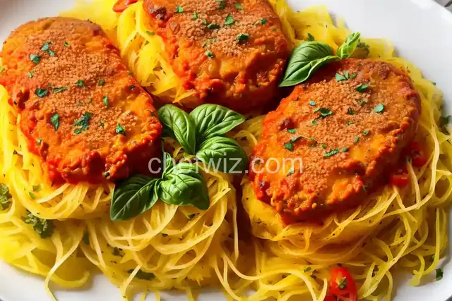 Spaghetti Squash Chicken Parm