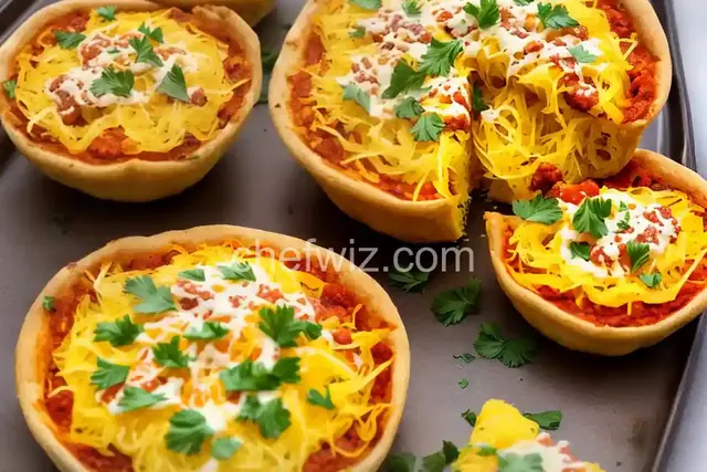 Spaghetti Squash Pizza Nests
