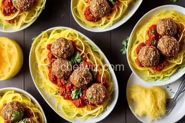Spaghetti Squash and Meatballs