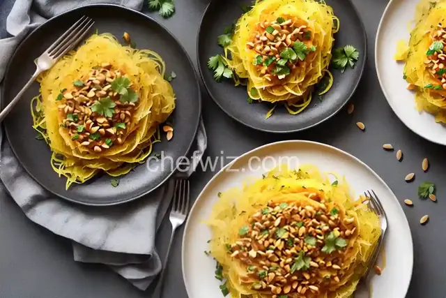 Spaghetti Squash with Peanut Sauce