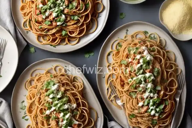 Spaghetti with Cilantro Sauce