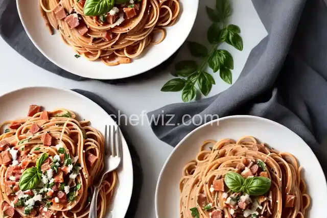Spaghetti with Creamy Pancetta Sauce
