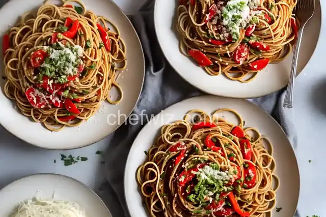 Spaghetti with Garlic, Olive Oil and Red Pepper Flakes