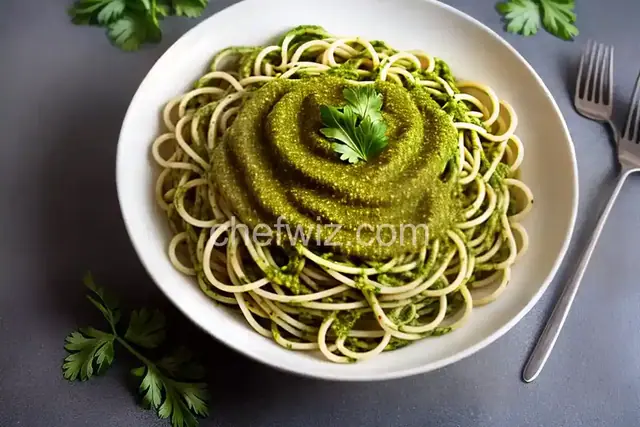 Spaghetti with Parsley Pesto