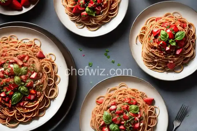 Spaghetti with Strawberry-Tomato Sauce