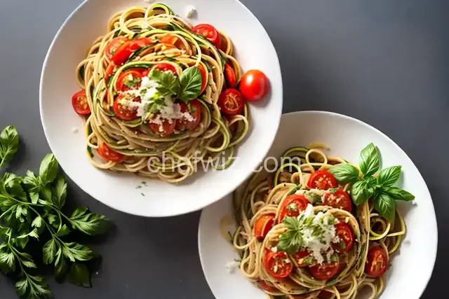 Spaghetti with Zucchini and Tomatoes