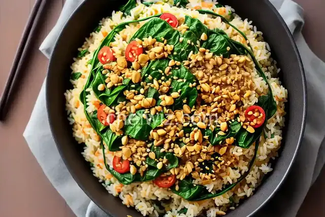 Spanakorizo (Spinach Rice)