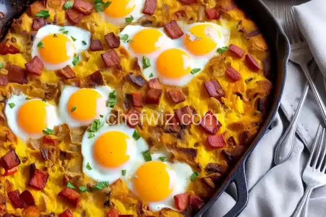 Spanish Breakfast Casserole With Eggs and Bacon