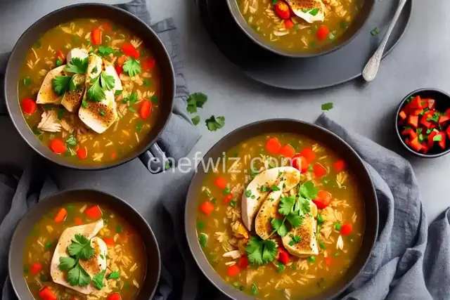 Spanish Chicken and Rice Soup