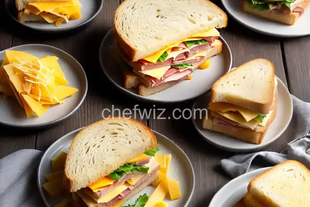 Spanish Style Pressed Ham and Cheese Sandwiches
