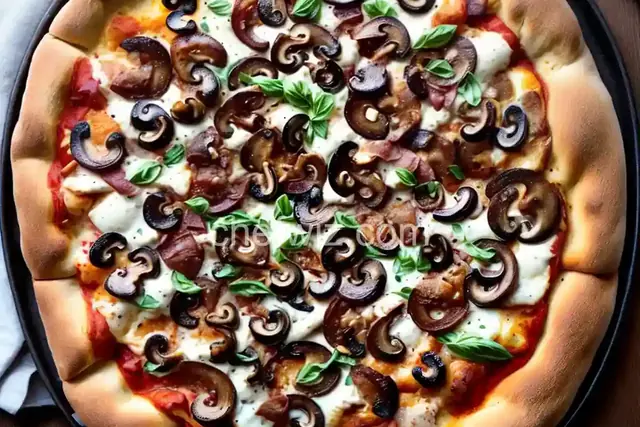 Speckenwolf Pizza With Mozzarella, Oregano, Onion, Mushroom, and Speck From 'Roberta's'